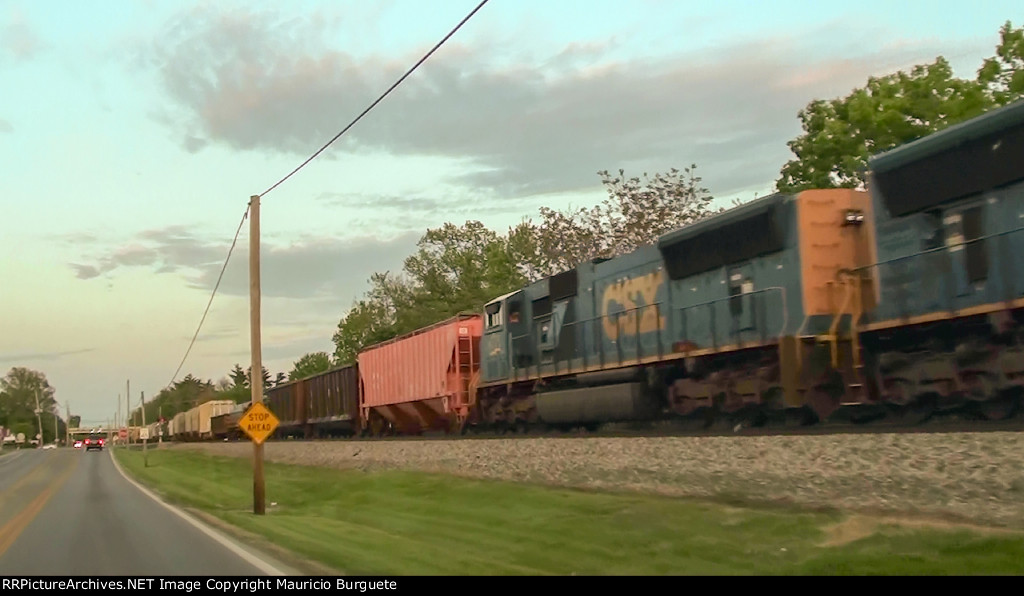 CSX 6 Locomotives at the front